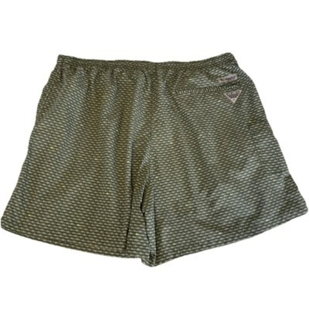 Columbia PFG Fishing Shorts Swim Suit Men’s XXL Green No Lining Mesh Pockets